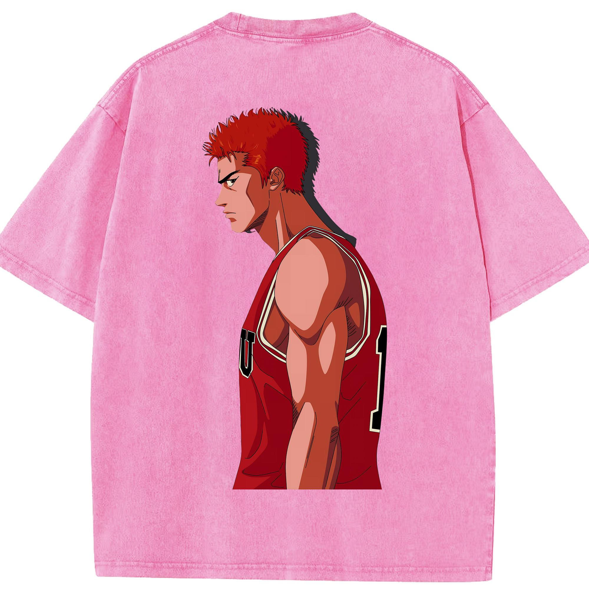 （画像用） SLAM DUNK／スラムダンク 綿100% ヴィンテージ風 半袖Tシャツ（背面プリント）